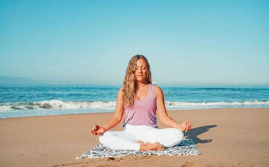 Outdoor meditation session in a natural setting